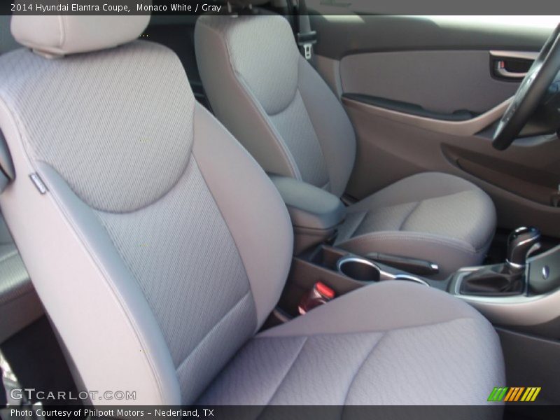 Monaco White / Gray 2014 Hyundai Elantra Coupe