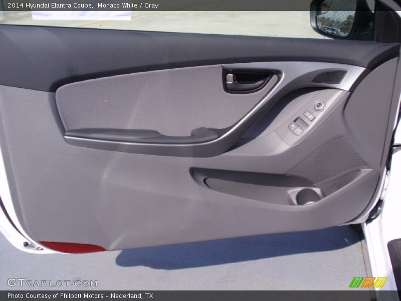 Monaco White / Gray 2014 Hyundai Elantra Coupe