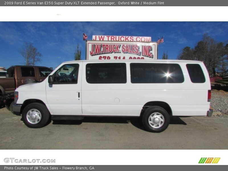 Oxford White / Medium Flint 2009 Ford E Series Van E350 Super Duty XLT Extended Passenger