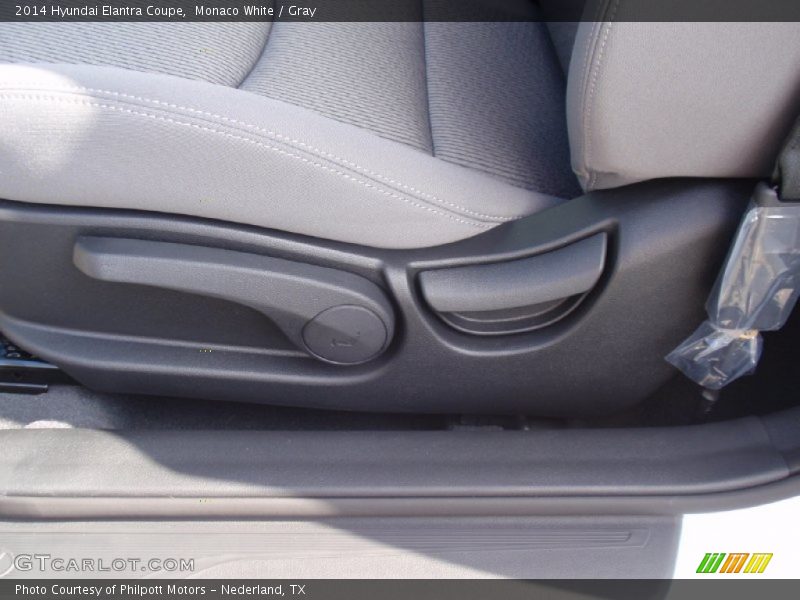 Monaco White / Gray 2014 Hyundai Elantra Coupe