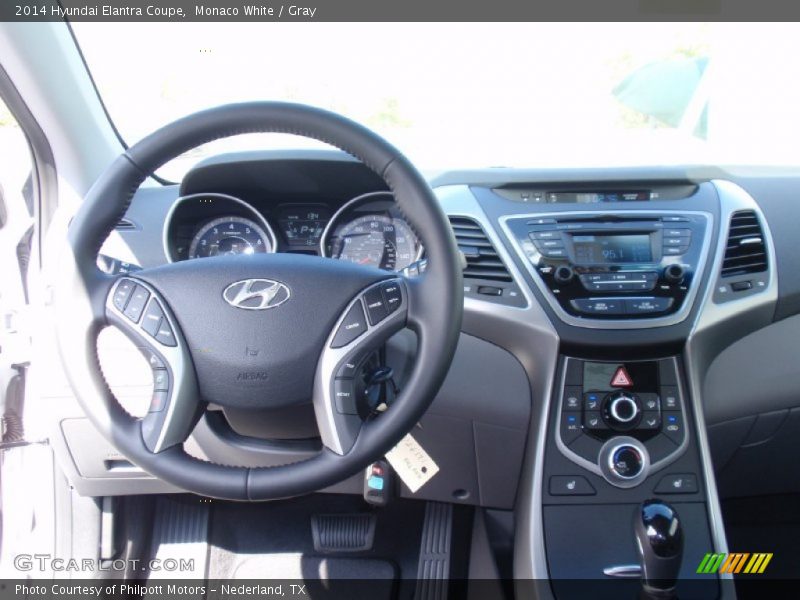 Monaco White / Gray 2014 Hyundai Elantra Coupe