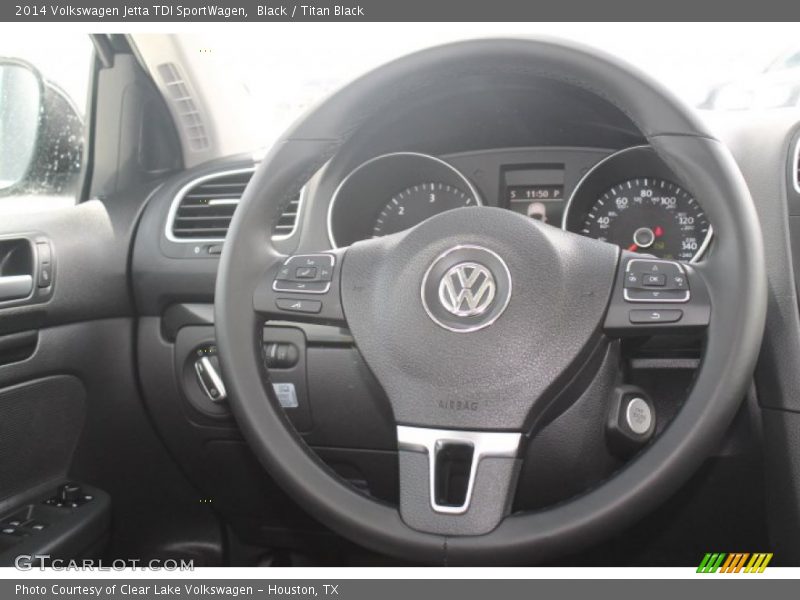 Black / Titan Black 2014 Volkswagen Jetta TDI SportWagen