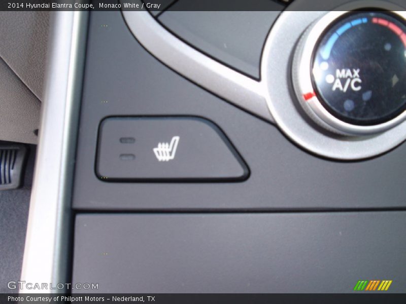 Monaco White / Gray 2014 Hyundai Elantra Coupe