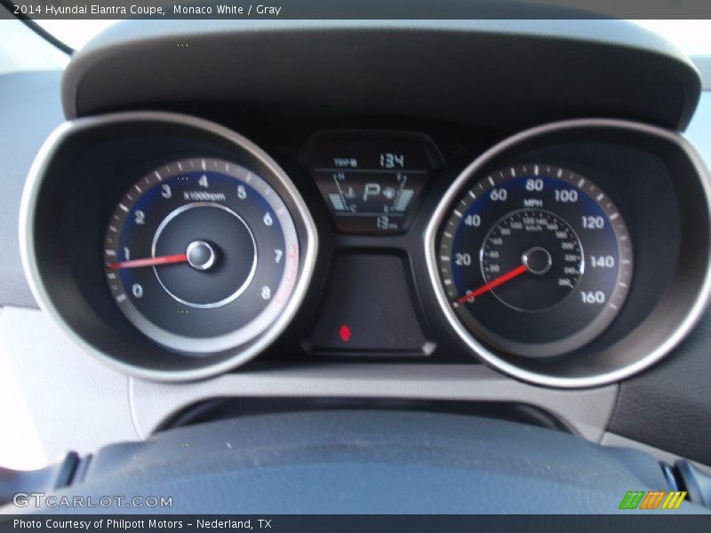 Monaco White / Gray 2014 Hyundai Elantra Coupe