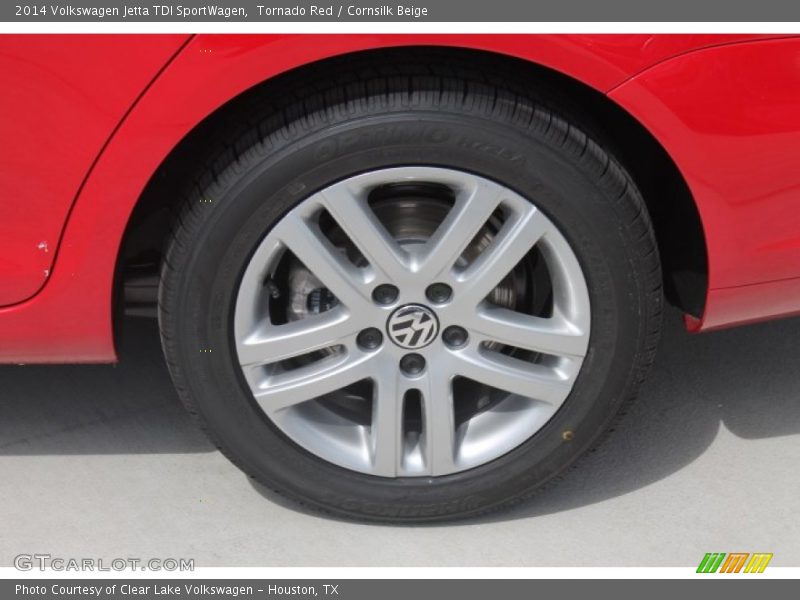 Tornado Red / Cornsilk Beige 2014 Volkswagen Jetta TDI SportWagen