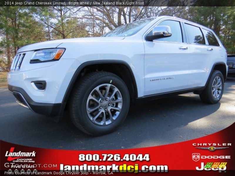 Bright White / New Zealand Black/Light Frost 2014 Jeep Grand Cherokee Limited