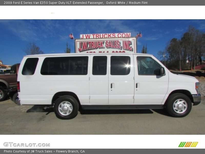 Oxford White / Medium Flint 2009 Ford E Series Van E350 Super Duty XLT Extended Passenger
