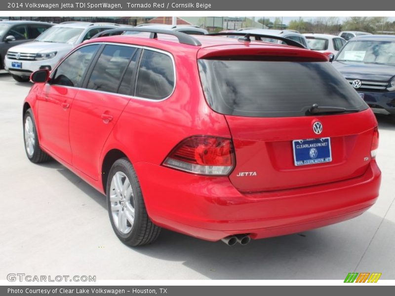 Tornado Red / Cornsilk Beige 2014 Volkswagen Jetta TDI SportWagen