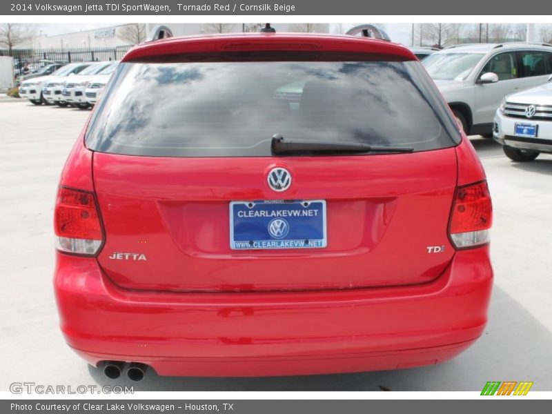 Tornado Red / Cornsilk Beige 2014 Volkswagen Jetta TDI SportWagen