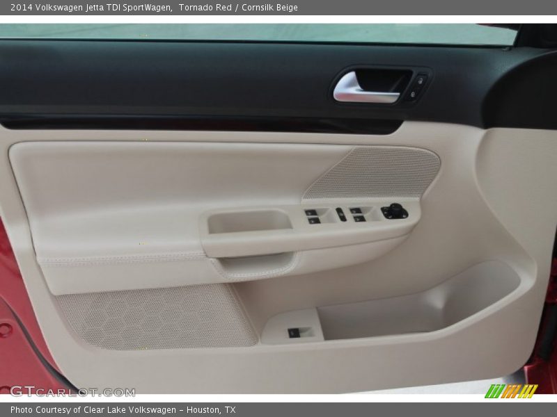 Tornado Red / Cornsilk Beige 2014 Volkswagen Jetta TDI SportWagen