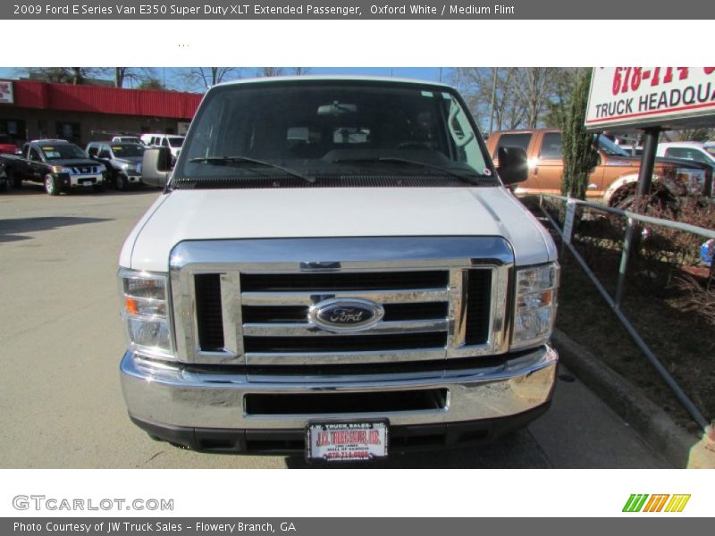 Oxford White / Medium Flint 2009 Ford E Series Van E350 Super Duty XLT Extended Passenger