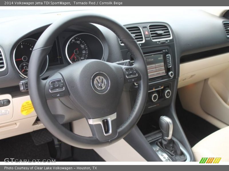 Tornado Red / Cornsilk Beige 2014 Volkswagen Jetta TDI SportWagen