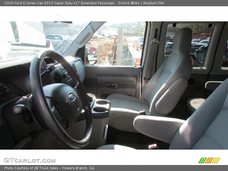 Oxford White / Medium Flint 2009 Ford E Series Van E350 Super Duty XLT Extended Passenger