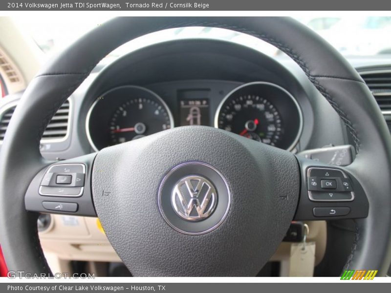 Tornado Red / Cornsilk Beige 2014 Volkswagen Jetta TDI SportWagen