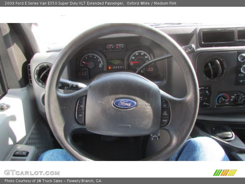 Oxford White / Medium Flint 2009 Ford E Series Van E350 Super Duty XLT Extended Passenger