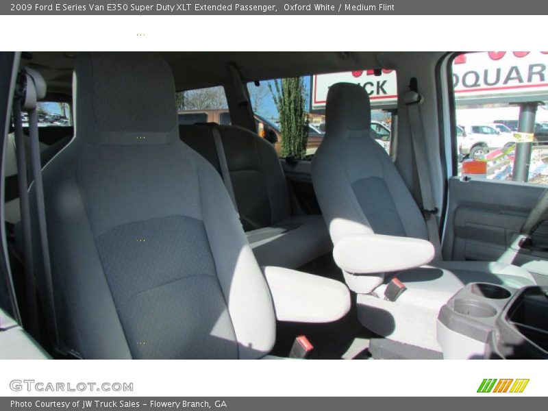 Oxford White / Medium Flint 2009 Ford E Series Van E350 Super Duty XLT Extended Passenger