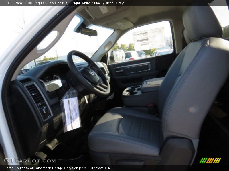  2014 3500 Regular Cab Chassis Black/Diesel Gray Interior