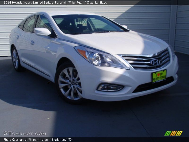 Porcelain White Pearl / Graphite Black 2014 Hyundai Azera Limited Sedan