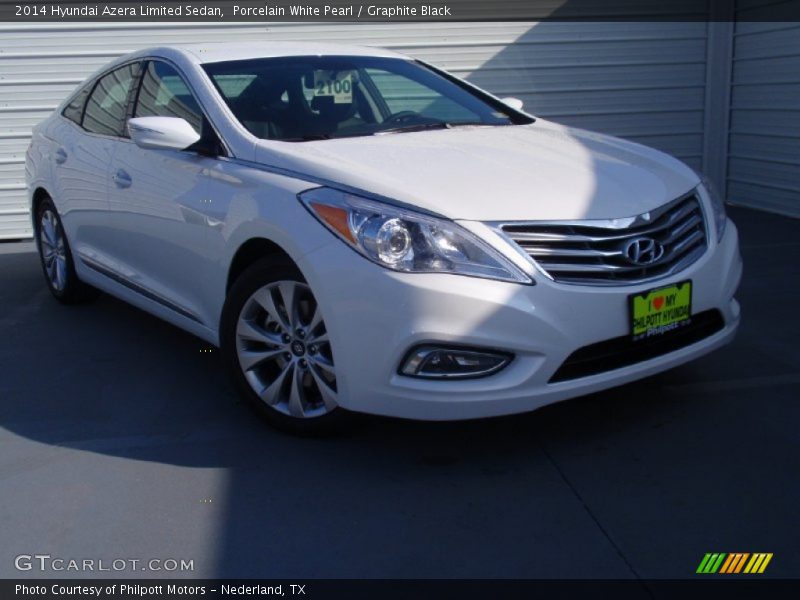 Porcelain White Pearl / Graphite Black 2014 Hyundai Azera Limited Sedan