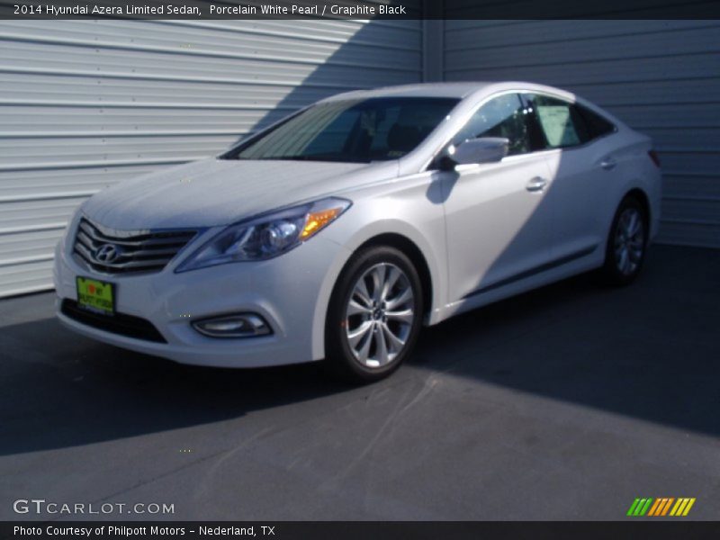 Porcelain White Pearl / Graphite Black 2014 Hyundai Azera Limited Sedan