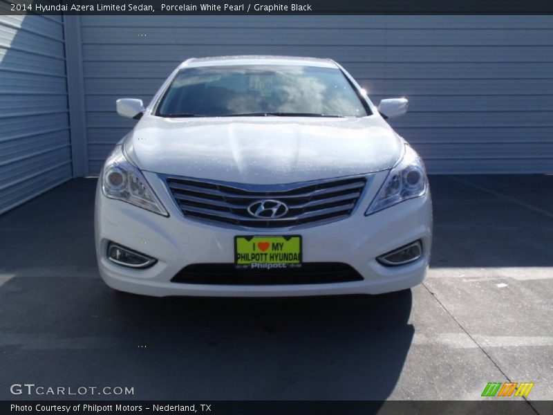 Porcelain White Pearl / Graphite Black 2014 Hyundai Azera Limited Sedan