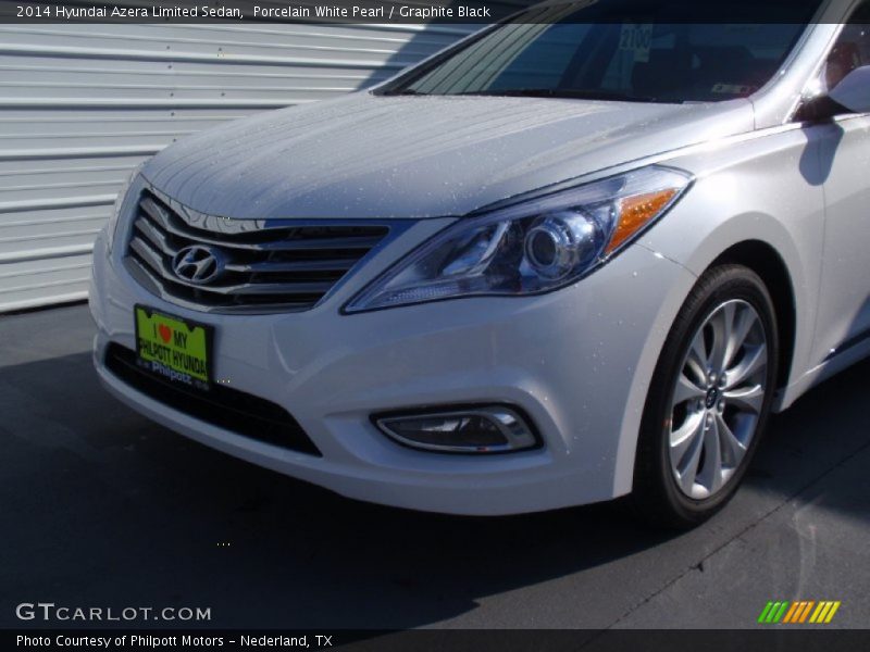 Porcelain White Pearl / Graphite Black 2014 Hyundai Azera Limited Sedan