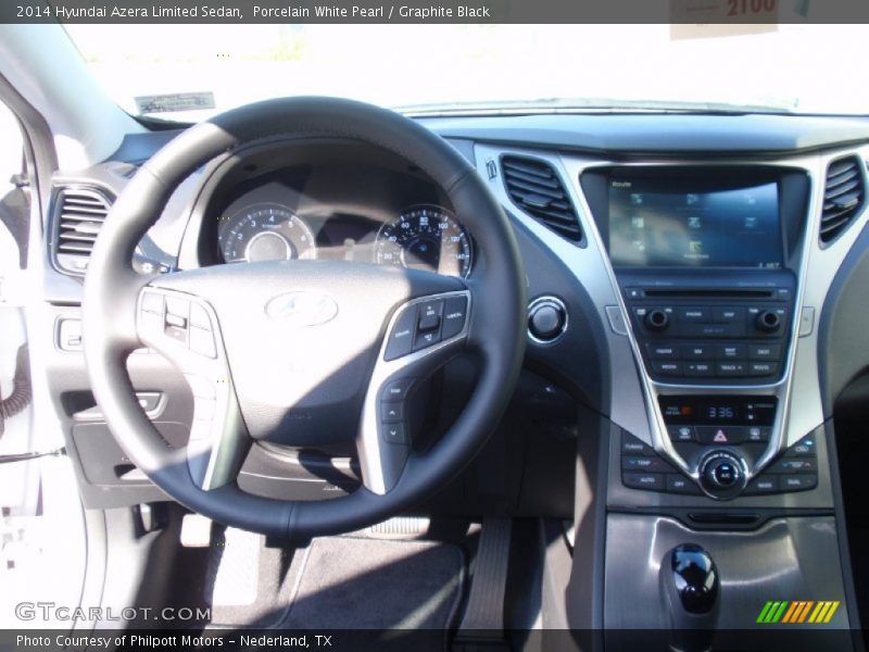 Porcelain White Pearl / Graphite Black 2014 Hyundai Azera Limited Sedan