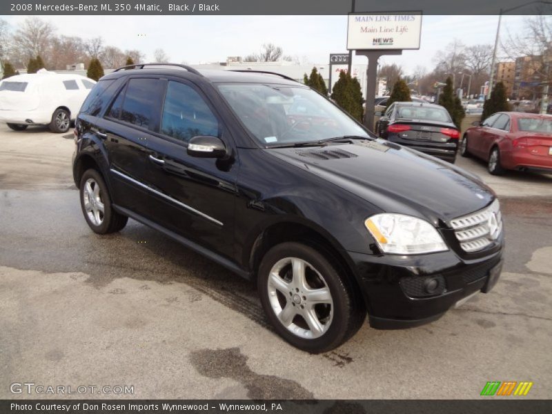 Black / Black 2008 Mercedes-Benz ML 350 4Matic
