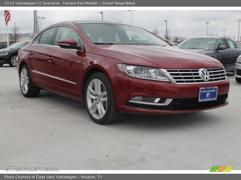 Fortana Red Metallic / Desert Beige/Black 2014 Volkswagen CC Executive