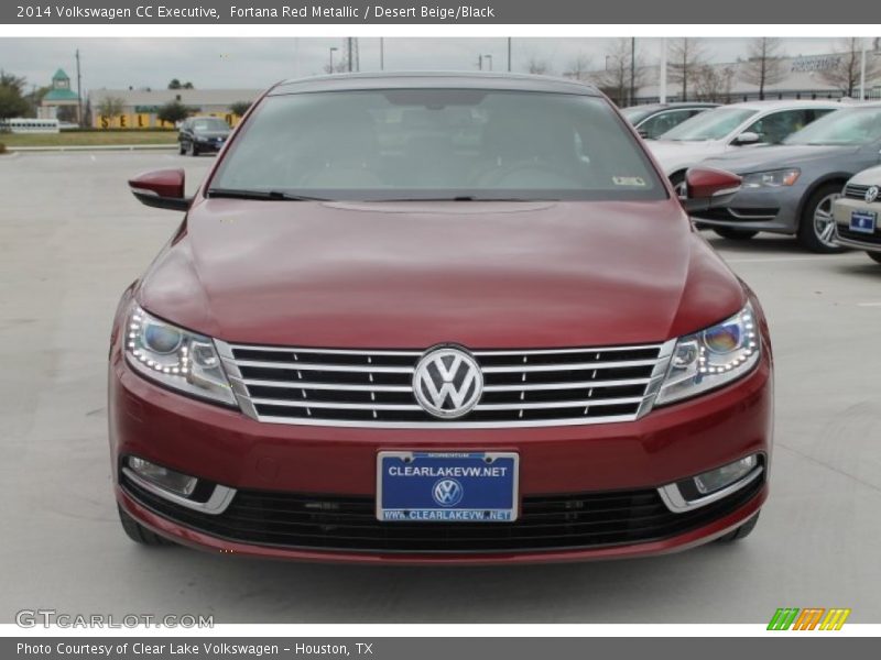 Fortana Red Metallic / Desert Beige/Black 2014 Volkswagen CC Executive