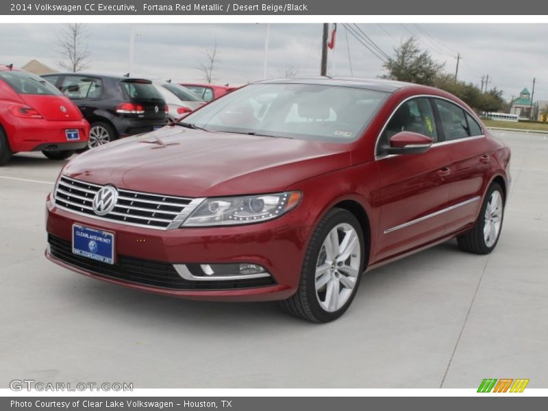 Fortana Red Metallic / Desert Beige/Black 2014 Volkswagen CC Executive