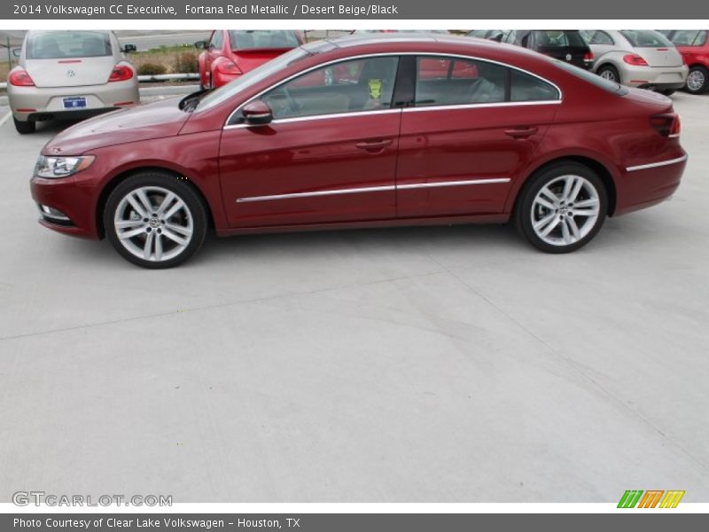 Fortana Red Metallic / Desert Beige/Black 2014 Volkswagen CC Executive