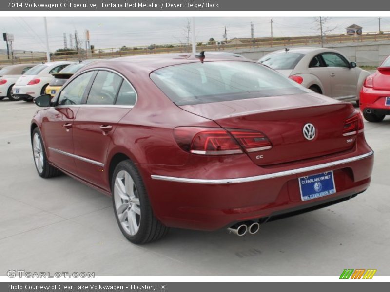 Fortana Red Metallic / Desert Beige/Black 2014 Volkswagen CC Executive