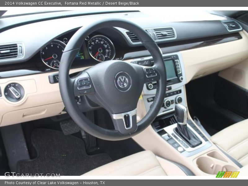 Fortana Red Metallic / Desert Beige/Black 2014 Volkswagen CC Executive