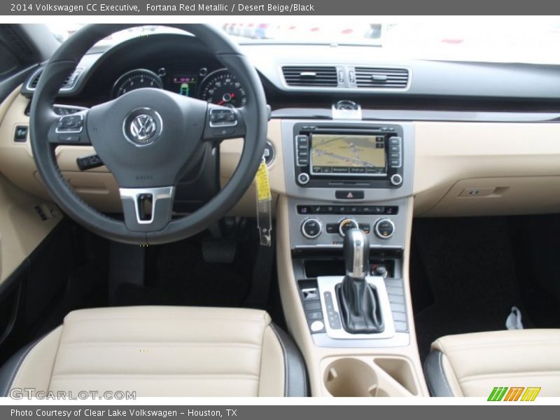 Fortana Red Metallic / Desert Beige/Black 2014 Volkswagen CC Executive