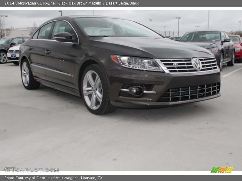 Black Oak Brown Metallic / Desert Beige/Black 2014 Volkswagen CC R-Line