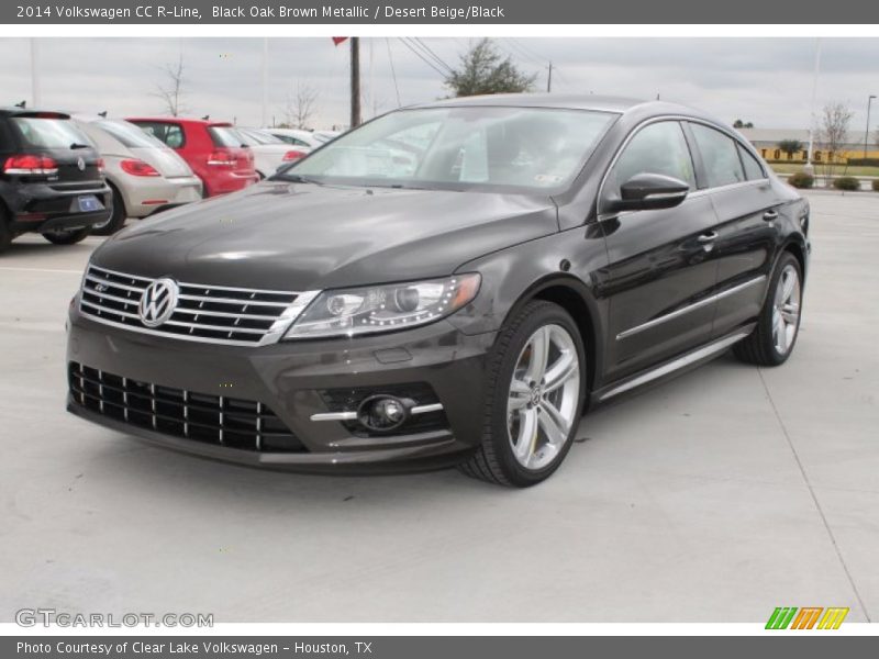 Black Oak Brown Metallic / Desert Beige/Black 2014 Volkswagen CC R-Line