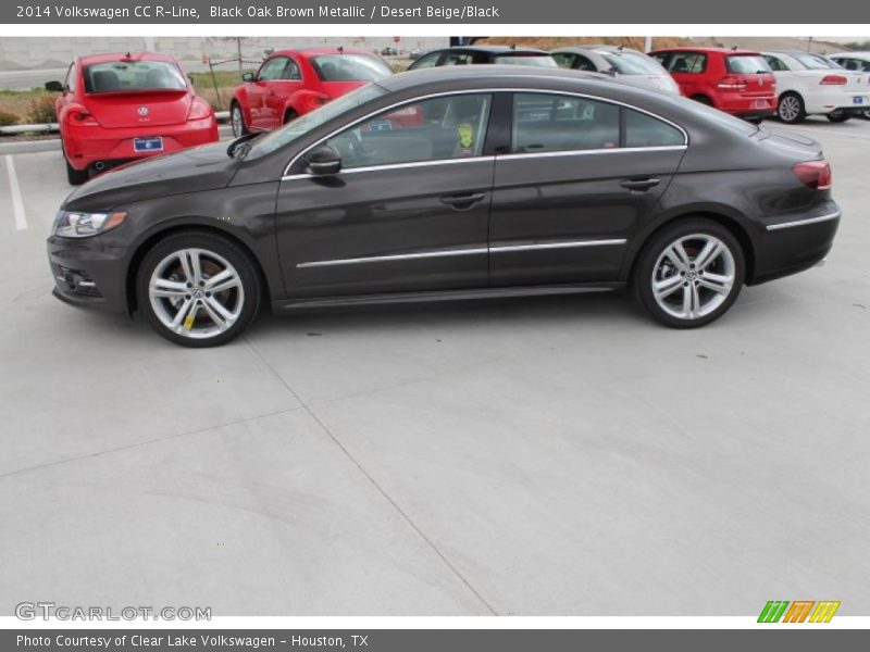 Black Oak Brown Metallic / Desert Beige/Black 2014 Volkswagen CC R-Line