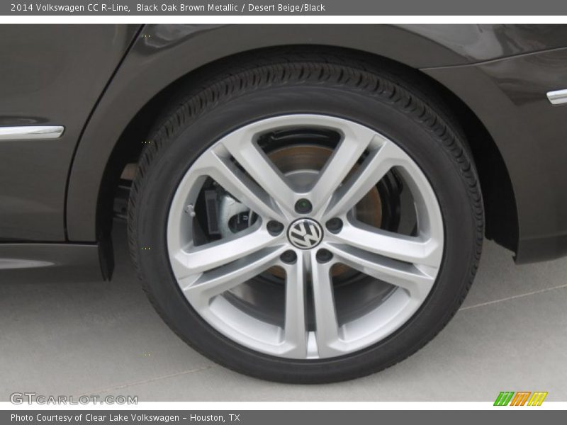 Black Oak Brown Metallic / Desert Beige/Black 2014 Volkswagen CC R-Line