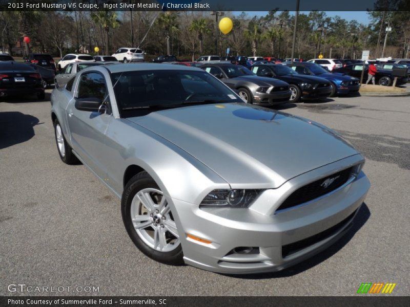 Ingot Silver Metallic / Charcoal Black 2013 Ford Mustang V6 Coupe