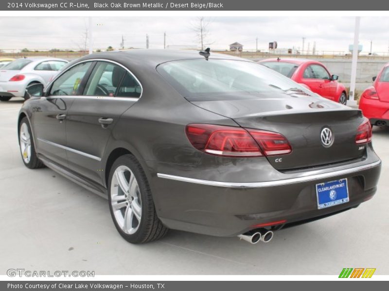 Black Oak Brown Metallic / Desert Beige/Black 2014 Volkswagen CC R-Line