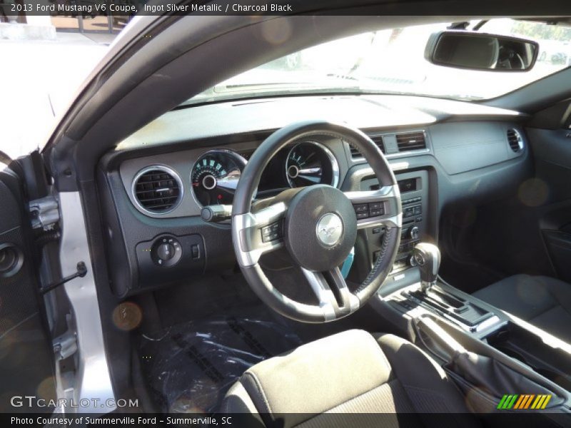 Ingot Silver Metallic / Charcoal Black 2013 Ford Mustang V6 Coupe