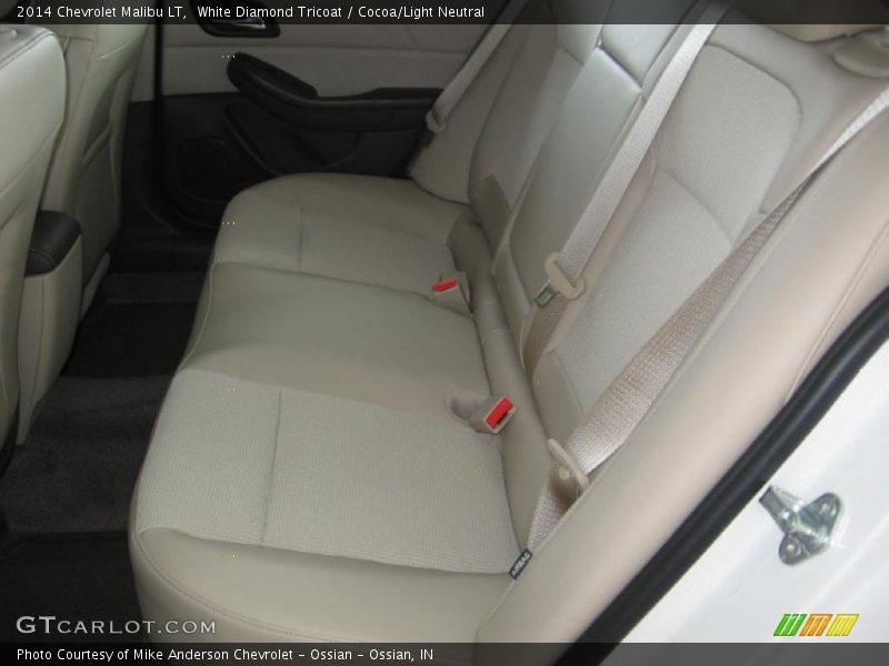 White Diamond Tricoat / Cocoa/Light Neutral 2014 Chevrolet Malibu LT