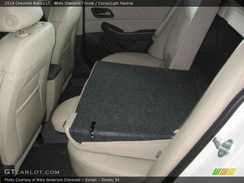 White Diamond Tricoat / Cocoa/Light Neutral 2014 Chevrolet Malibu LT