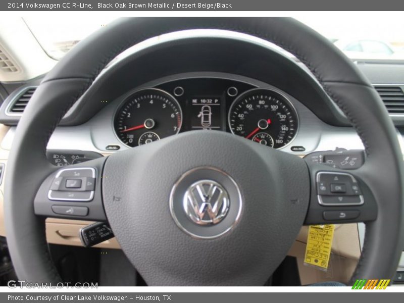 Black Oak Brown Metallic / Desert Beige/Black 2014 Volkswagen CC R-Line