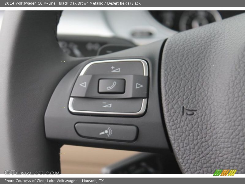 Black Oak Brown Metallic / Desert Beige/Black 2014 Volkswagen CC R-Line