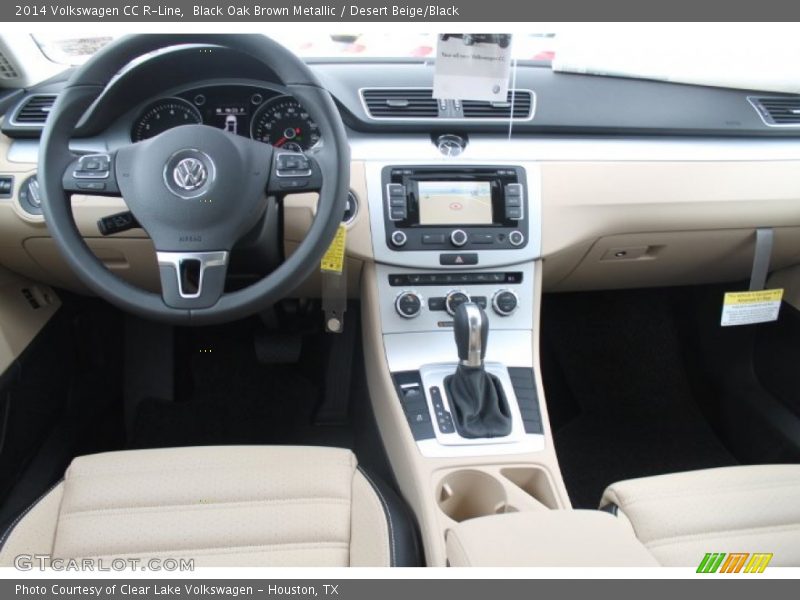 Black Oak Brown Metallic / Desert Beige/Black 2014 Volkswagen CC R-Line