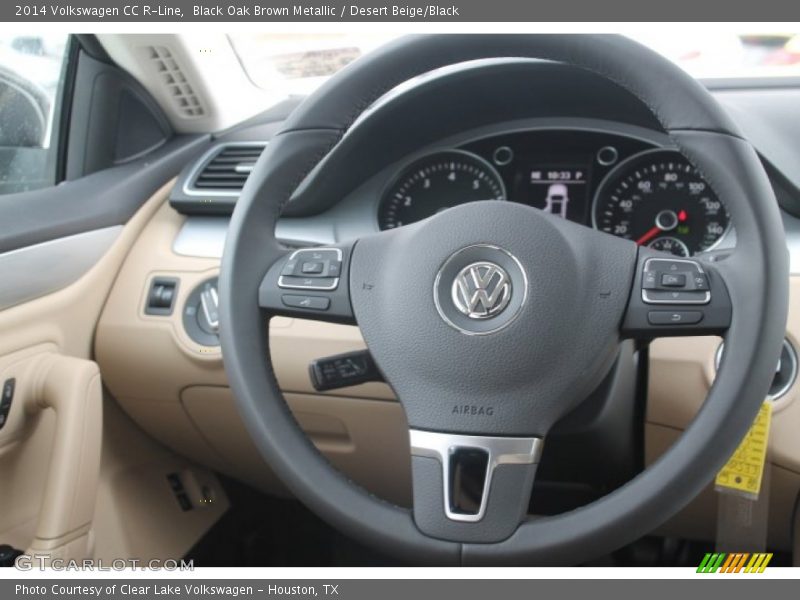 Black Oak Brown Metallic / Desert Beige/Black 2014 Volkswagen CC R-Line