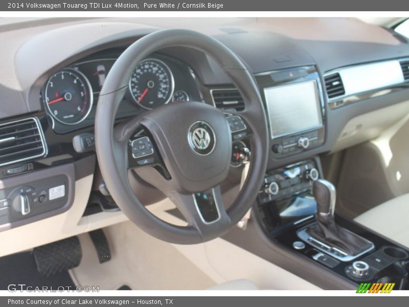 Pure White / Cornsilk Beige 2014 Volkswagen Touareg TDI Lux 4Motion