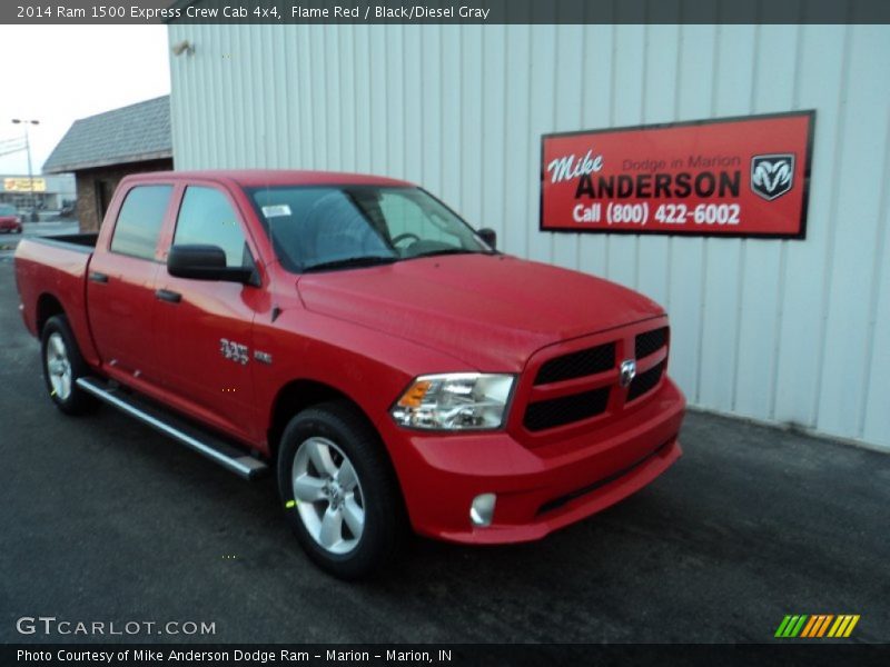Flame Red / Black/Diesel Gray 2014 Ram 1500 Express Crew Cab 4x4